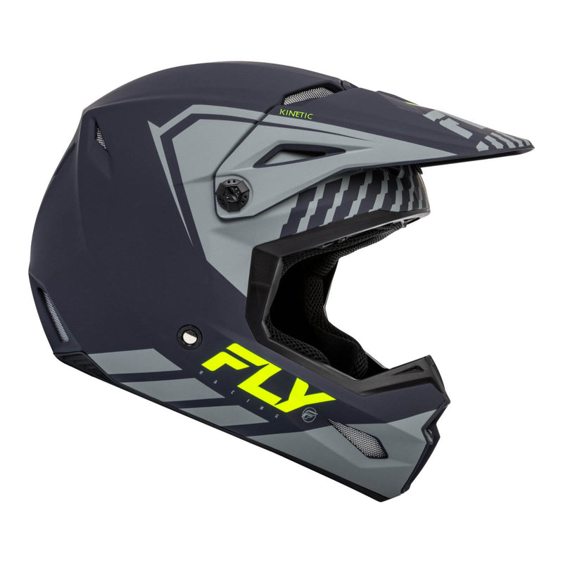 Fly Racing 2024 Kinetic Menace Helmet Matte - Grey / Hi-Vis Size 2XL 64cm