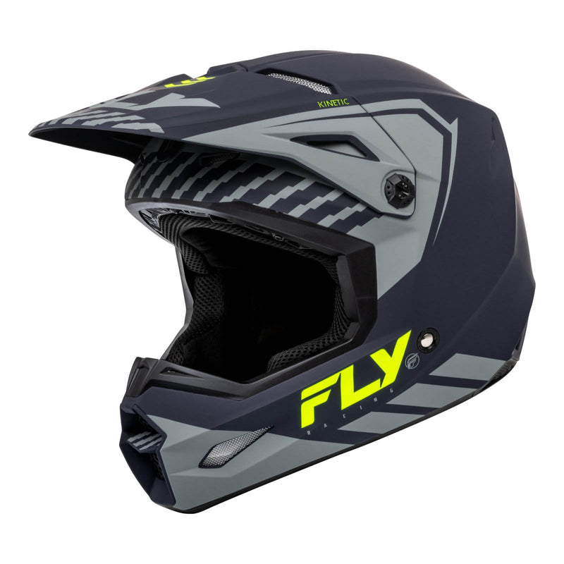 Fly Racing 2024 Kinetic Menace Helmet Matte - Grey / Hi-Vis Size 2XL 64cm