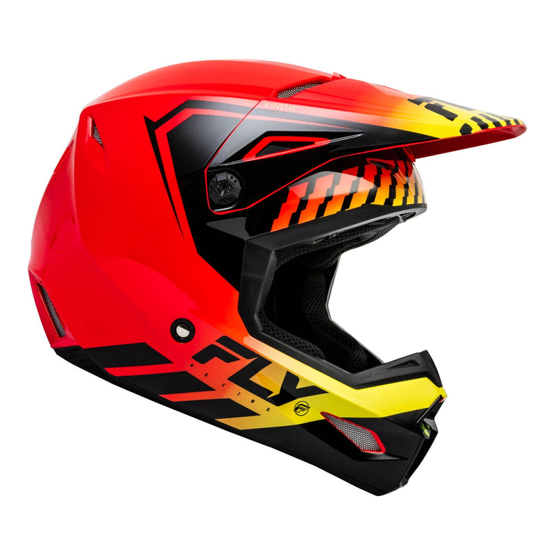 Fly Racing 2024 Kinetic Menace Helmet - Red / Black / Yellow Size XL 62cm