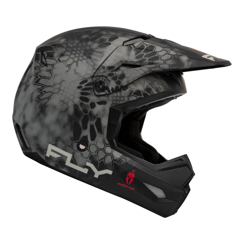 Fly Racing 2024 Kinetic S.E. Kryptek Helmet - Matte Moss Grey / Black Size Small 56cm