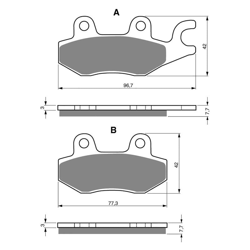 Goldfren Brake Pads Offroad Racing GF009 - K5 ( PR55 )