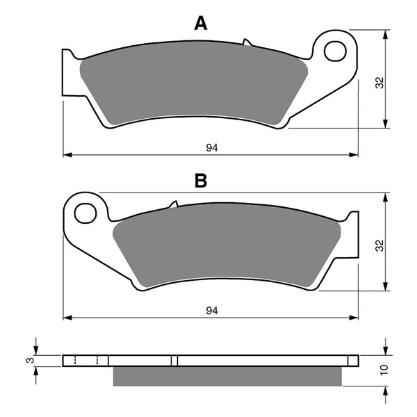 Goldfren Brake Pads Sintered Sports GF052 - S3 ( PH49 )