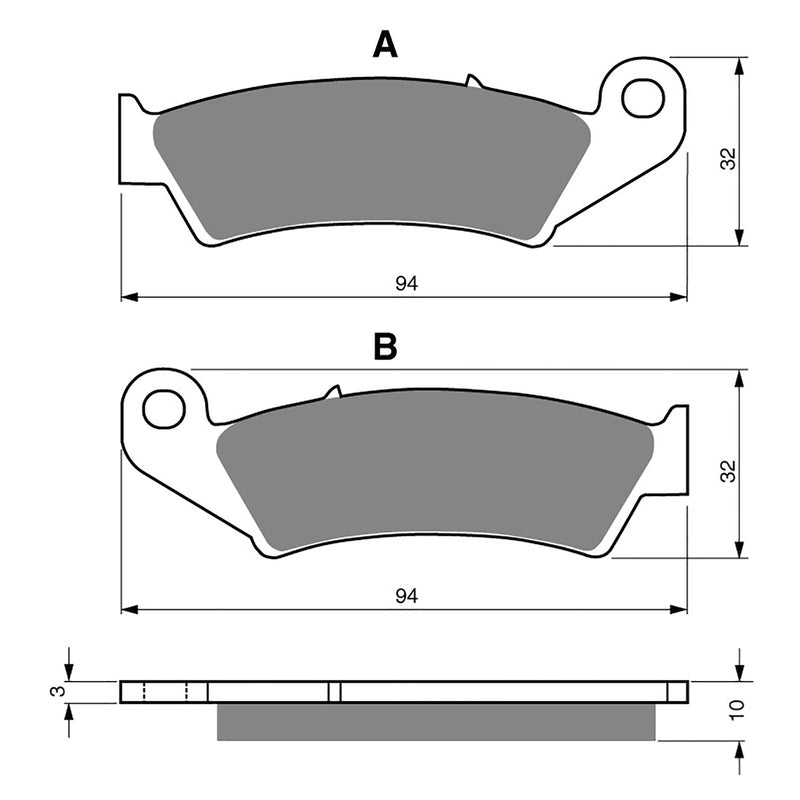 Goldfren Brake Pads Sintered Sports GF052 - S3 ( PH49 )