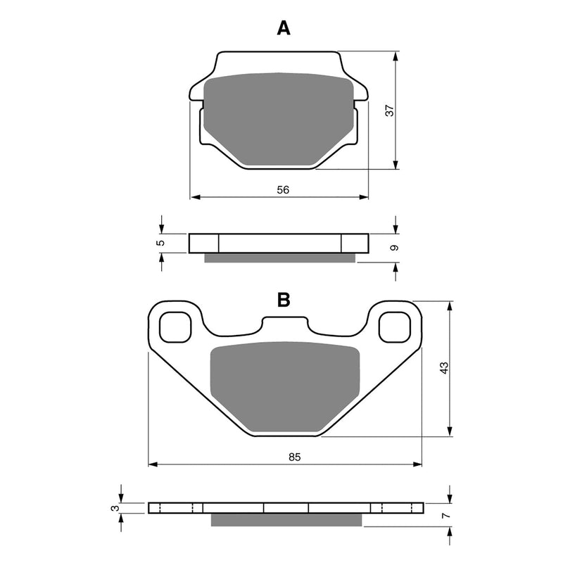 Goldfren Brake Pads Offroad Racing GF084 - K5 ( PR16 )