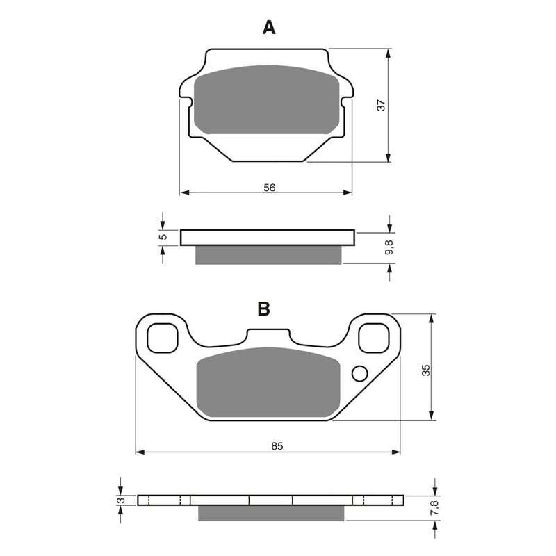 Goldfren Brake Pads Offroad Racing GF091 - K5 ( PR102 )