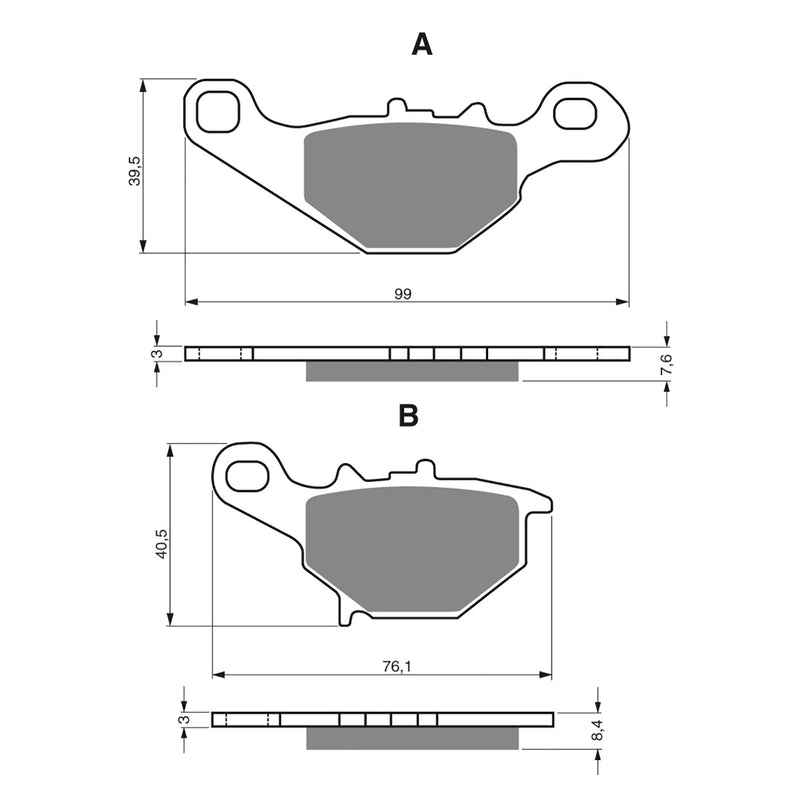 Goldfren Brake Pads Offroad Racing GF109 - K5 ( PR243 )