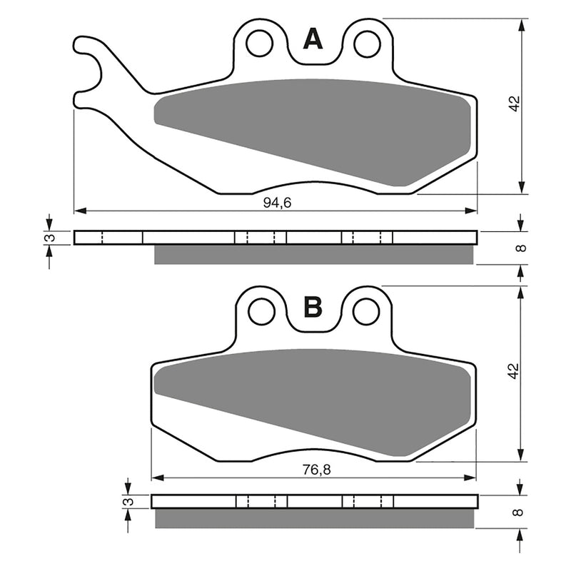 Goldfren Brake Pads Sintered Sports GF122 - S3 ( PH173 )