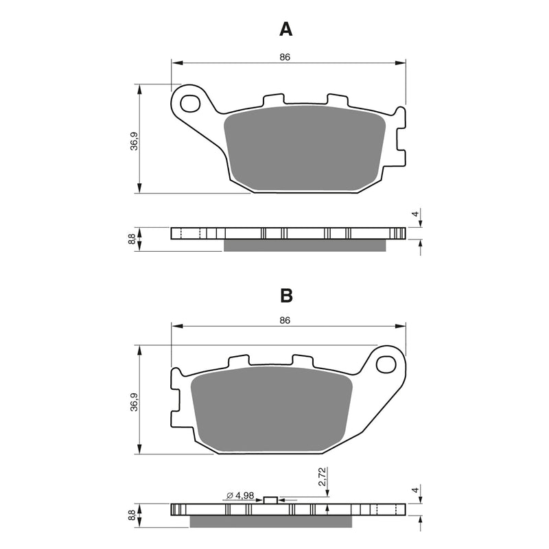 Goldfren Brake Pads Sintered Sports GF155 - S3 ( P321 )