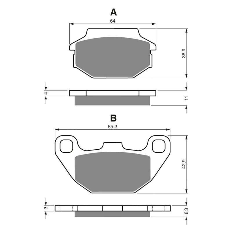 Goldfren Brake Pads Offroad Racing GF183 - K5 ( PR285 )