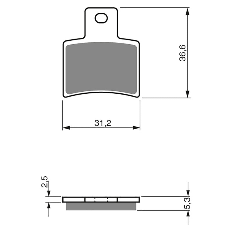 Goldfren Brake Pads Sintered Sports GF202 - S3 ( Minimoto )