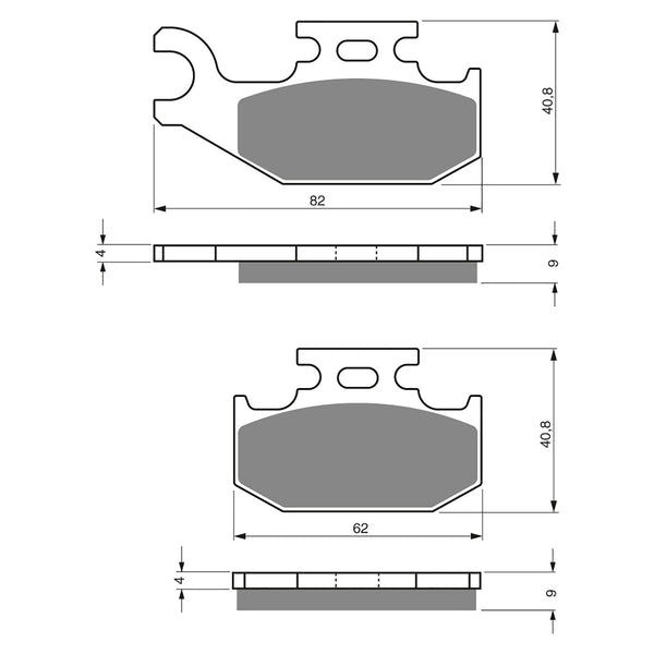 Goldfren Brake Pads Offrd Racng GF205 - K5 ( PR292 / PR359 )