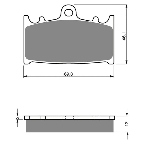 Goldfren Brake Pads Sintered Sports GF206 - S3 ( PH325 )