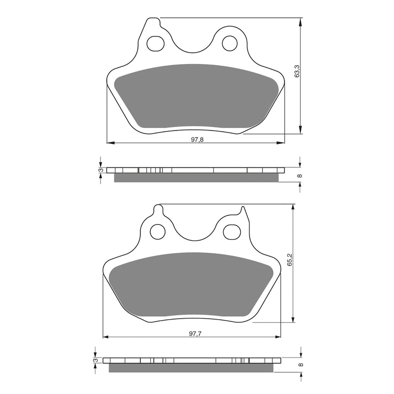 Goldfren Brake Pads Sintered Sports GF244 - S3 ( PH379 )