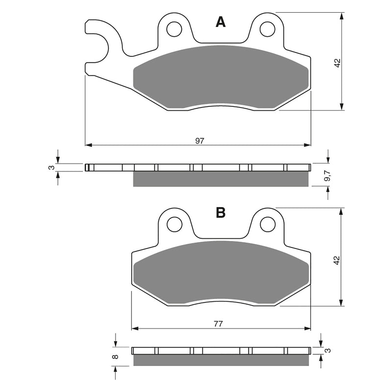 Goldfren Brake Pads Sintered Sports GF247 - S3 ( PH251 )