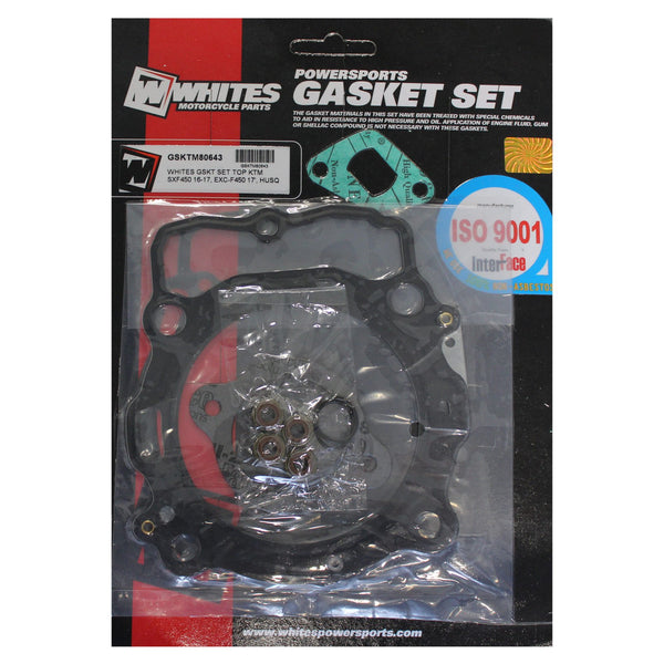 Whites Gasket Set Top KTM SXF450 16-17, EXC-F450 17', Husq