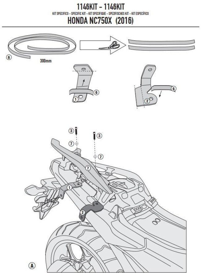 Givi Kit To Fit Pl/plx/pl_cam/tst Without 1146FZ