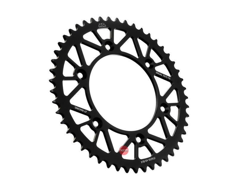 JT Aluminium Black 49 Tooth Rear Motorcycle Sprocket JTA210.49BLK