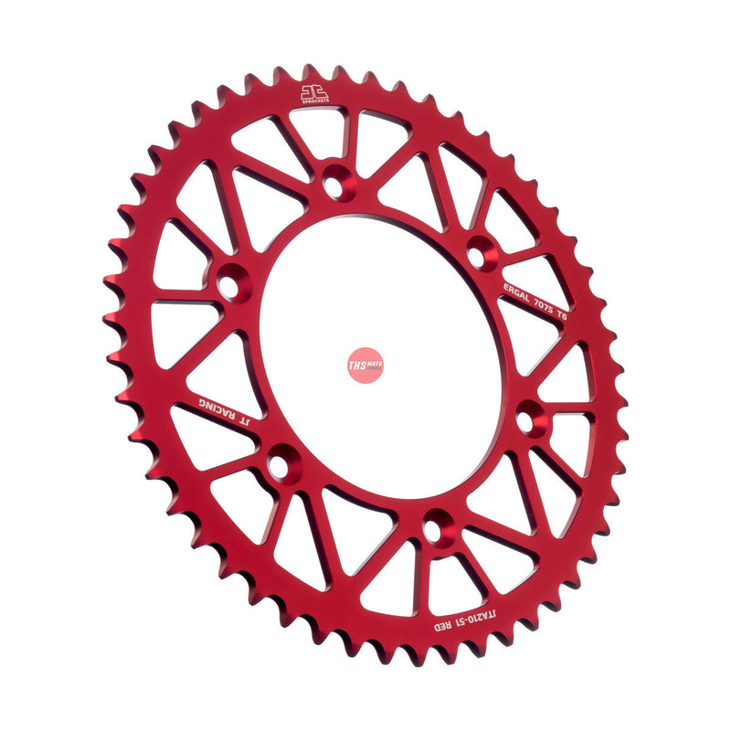 JT Aluminium Red 51 Tooth Rear Motorcycle Sprocket JTA210.51RED