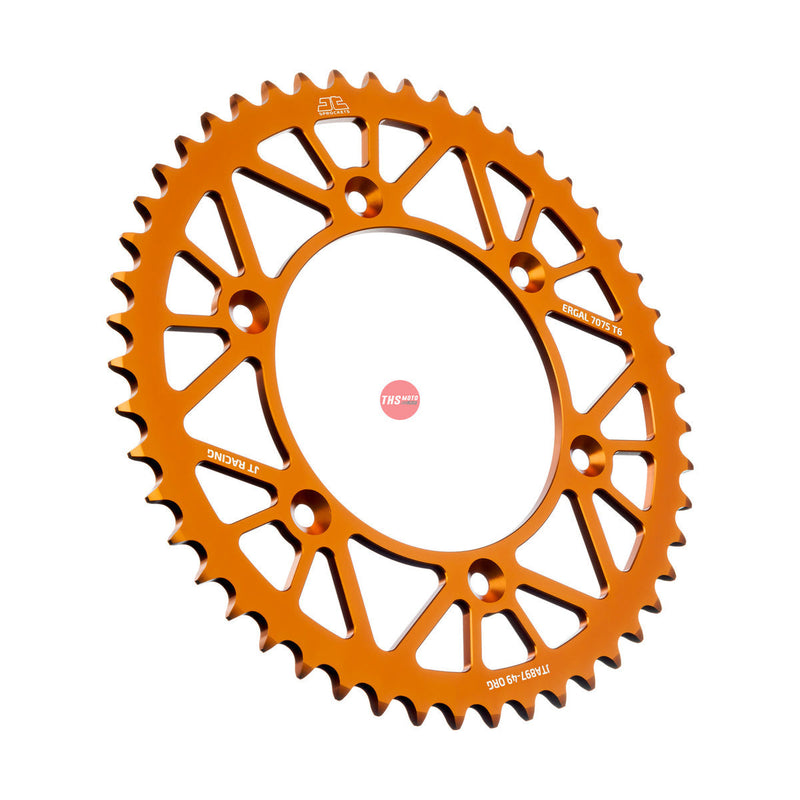 JT Aluminium Orange 49 Tooth Rear Motorcycle Sprocket JTA897.49ORG