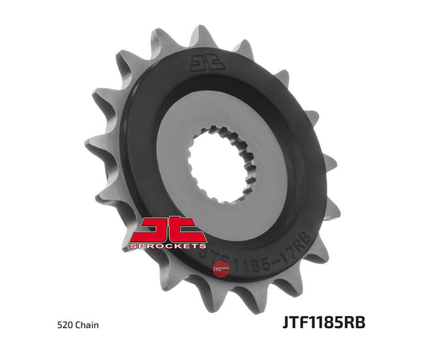 JT Steel Rubber Cushioned 17 Tooth Front Motorcycle Sprocket JTF1185.17RB