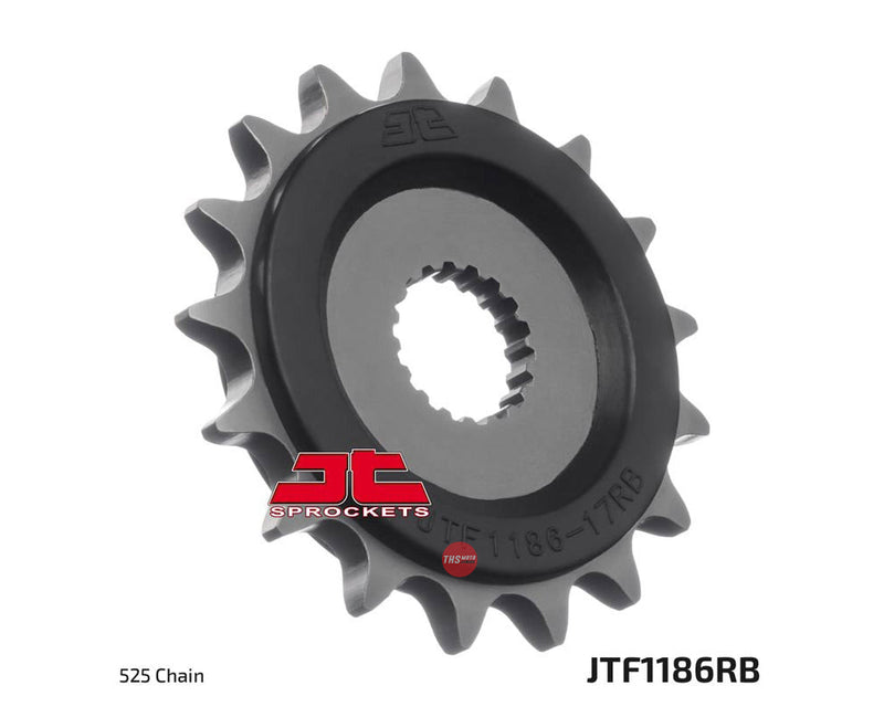 JT Steel Rubber Cushioned 17 Tooth Front Motorcycle Sprocket JTF1186.17RB