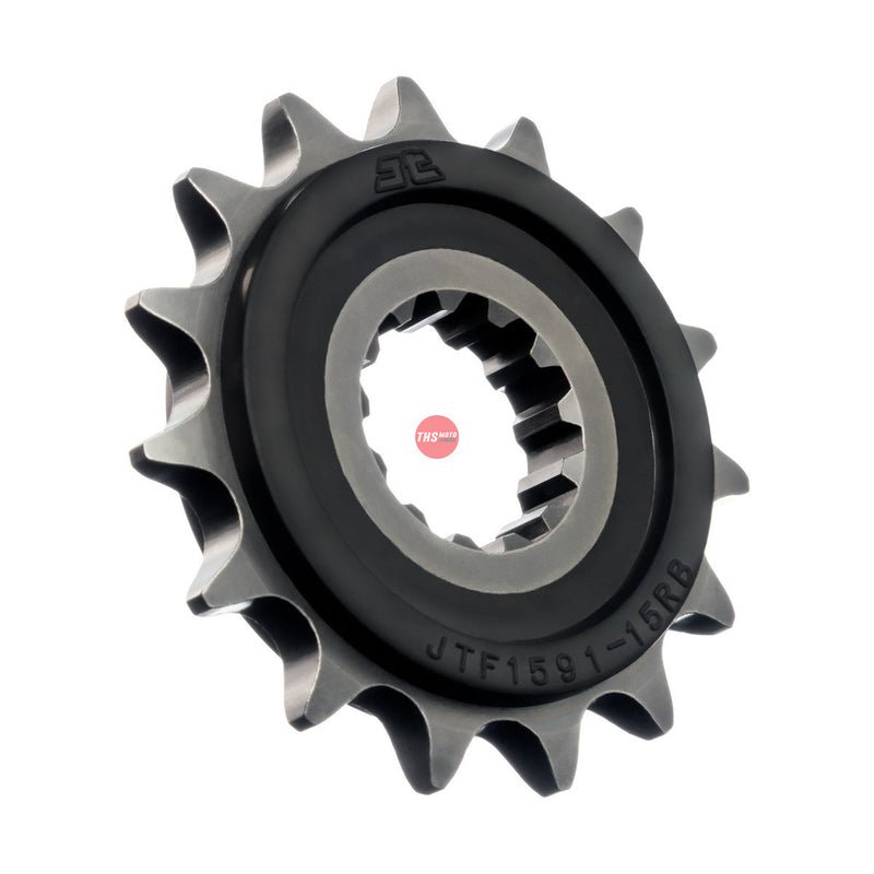 JT Steel Rubber Cushioned 15 Tooth Front Motorcycle Sprocket JTF1591.15RB