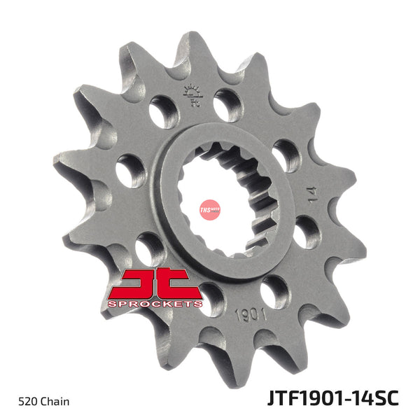 JT Steel Self Cleaning14 Tooth Front Motorcycle Sprocket JTF1901.14SC