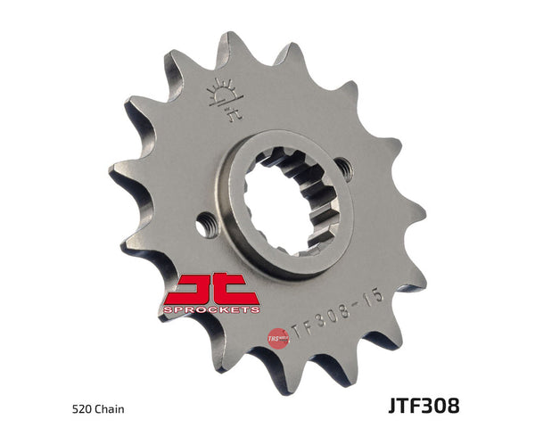 JT Steel 15 Tooth Front Motorcycle Sprocket JTF308.15