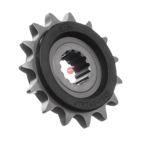 JT Steel Rubber Cushioned 15 Tooth Front Motorcycle Sprocket JTF743.15RB