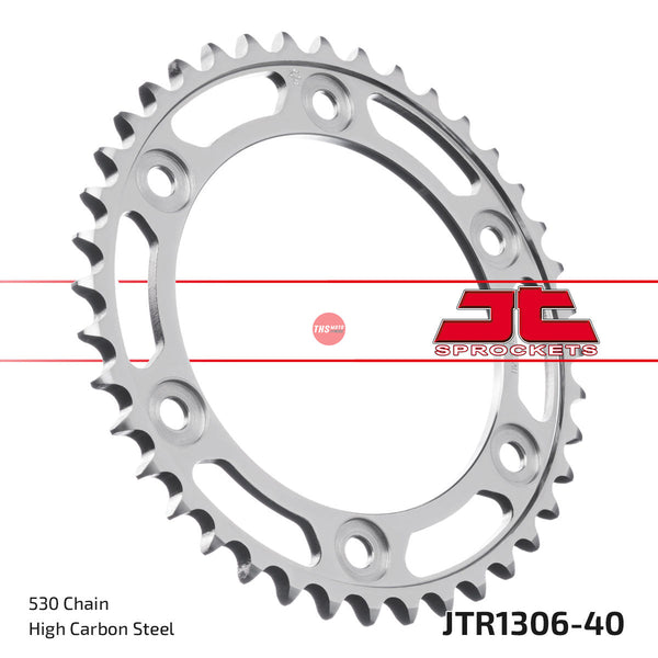 JT Steel 40 Tooth Rear Motorcycle Sprocket JTR1306.40