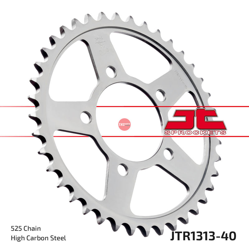 JT Steel 40 Tooth Rear Motorcycle Sprocket JTR1313.40