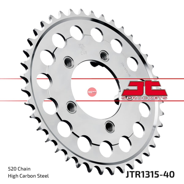 JT Steel 40 Tooth Rear Motorcycle Sprocket JTR1315.40