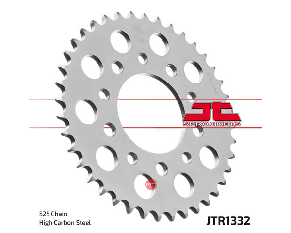 JT Steel 40 Tooth Rear Motorcycle Sprocket JTR1332.40