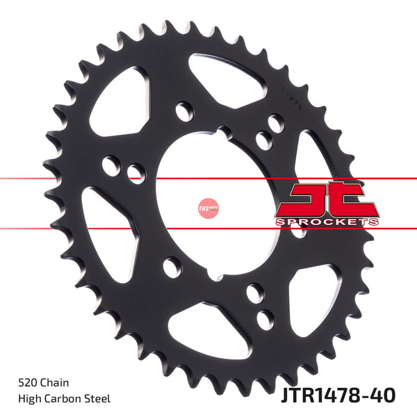 JT Steel 40 Tooth Rear Motorcycle Sprocket JTR1478.40