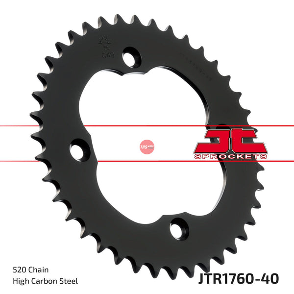 JT Steel 40 Tooth Rear Motorcycle Sprocket JTR1760.40