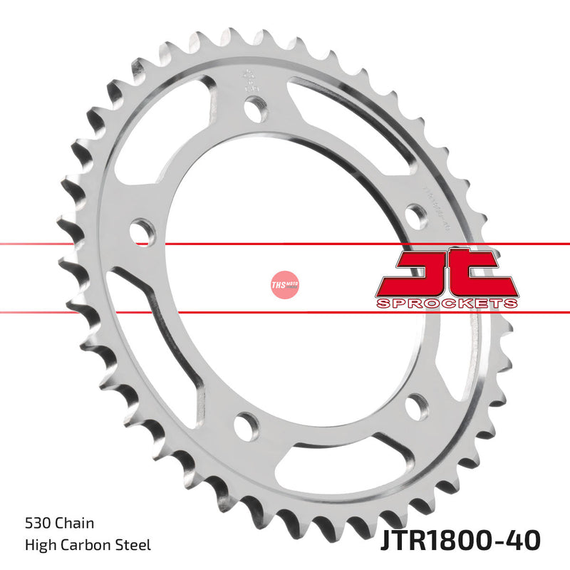 JT Steel 40 Tooth Rear Motorcycle Sprocket JTR1800.40