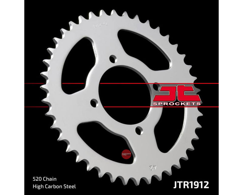 JT Steel 42 Tooth Rear Motorcycle Sprocket JTR1912.42