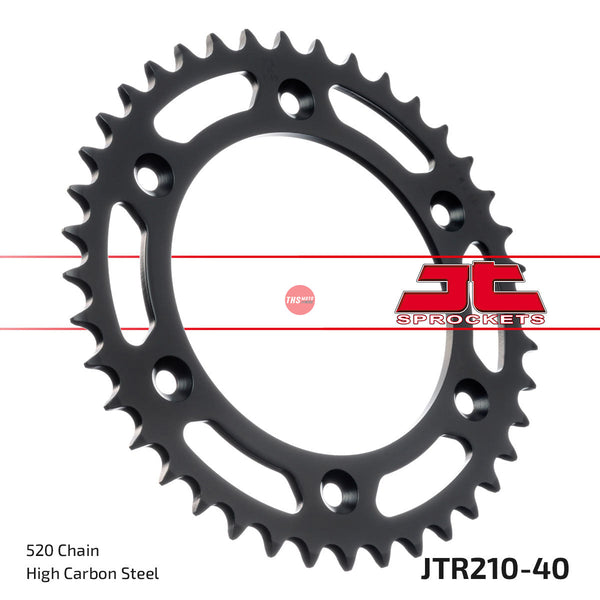 JT Steel 40 Tooth Rear Motorcycle Sprocket JTR210.40