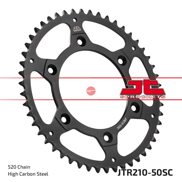 JT Steel Self Cleaning 50 Tooth Rear Motorcycle Sprocket JTR210.50SC