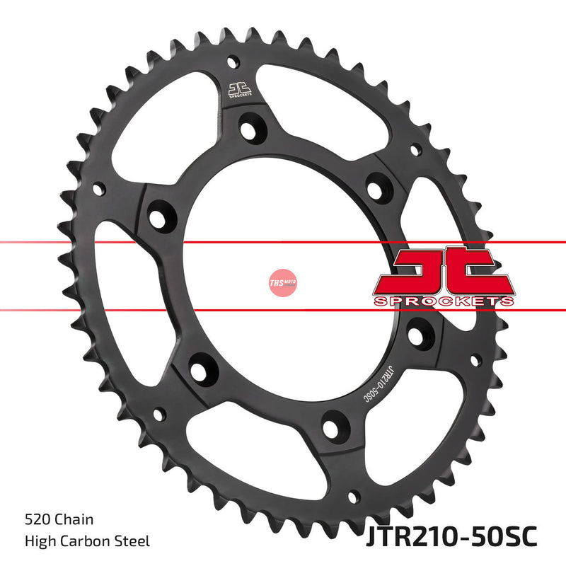 JT Steel Self Cleaning 50 Tooth Rear Motorcycle Sprocket JTR210.50SC