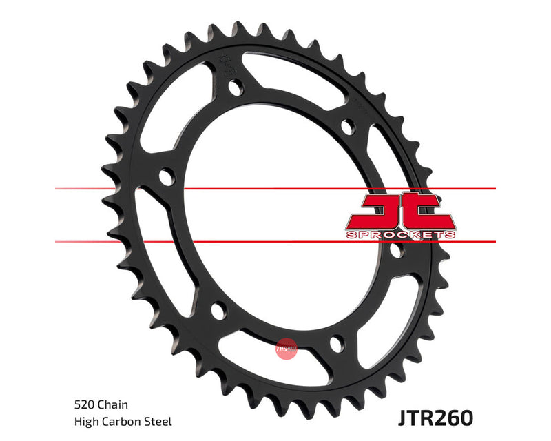 JT Steel 40 Tooth Rear Motorcycle Sprocket JTR260.40