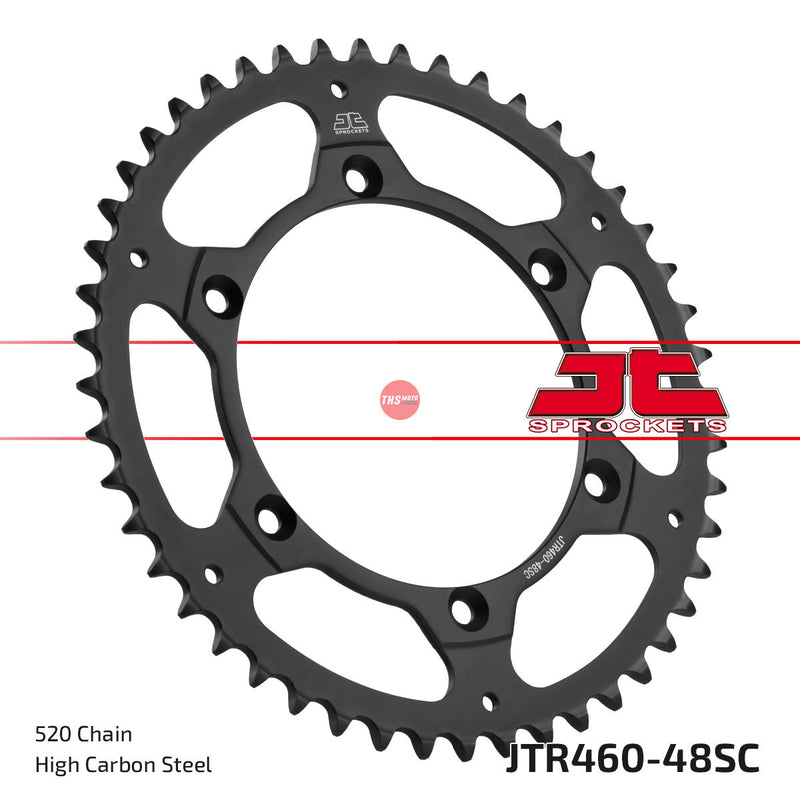 JT Steel Self Cleaning 48 Tooth Rear Motorcycle Sprocket JTR460.48SC