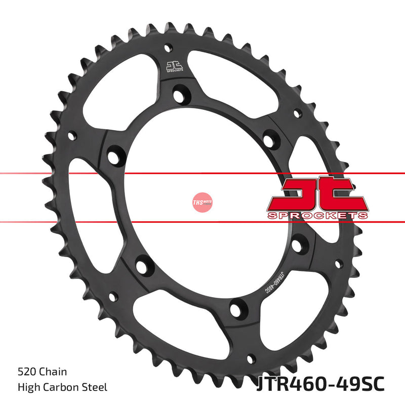 JT Steel Self Cleaning 49 Tooth Rear Motorcycle Sprocket JTR460.49SC