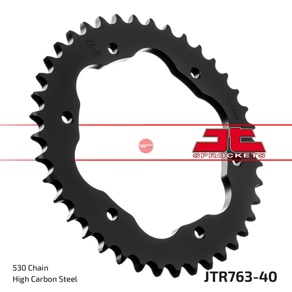 JT Steel 40 Tooth Rear Motorcycle Sprocket JTR763.40