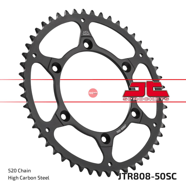 JT Steel Self Cleaning 50 Tooth Rear Motorcycle Sprocket JTR808.50SC