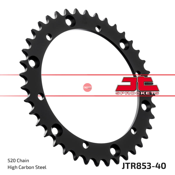 JT Steel 40 Tooth Rear Motorcycle Sprocket JTR853.40