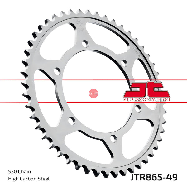 JT Steel 49 Tooth Rear Motorcycle Sprocket JTR865.49