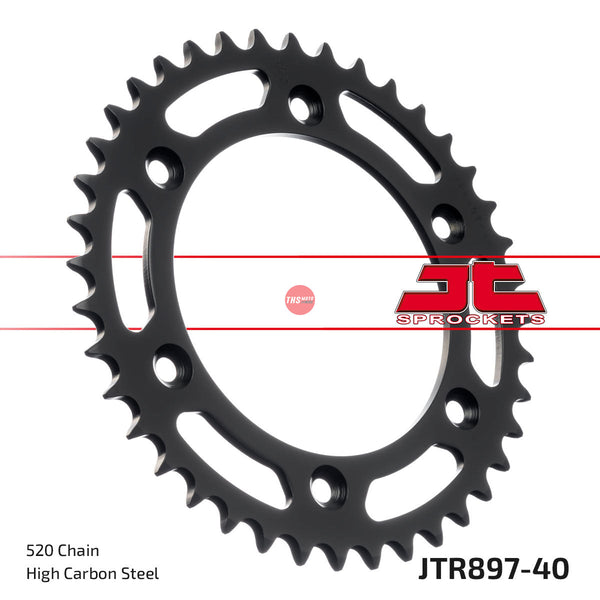 JT Steel 40 Tooth Rear Motorcycle Sprocket JTR897.40