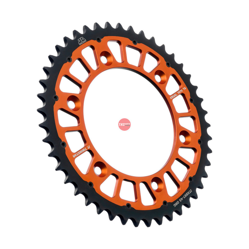 JT TwinStar Orange 45 Tooth Rear Motorcycle Sprocket JTX897.45ORG