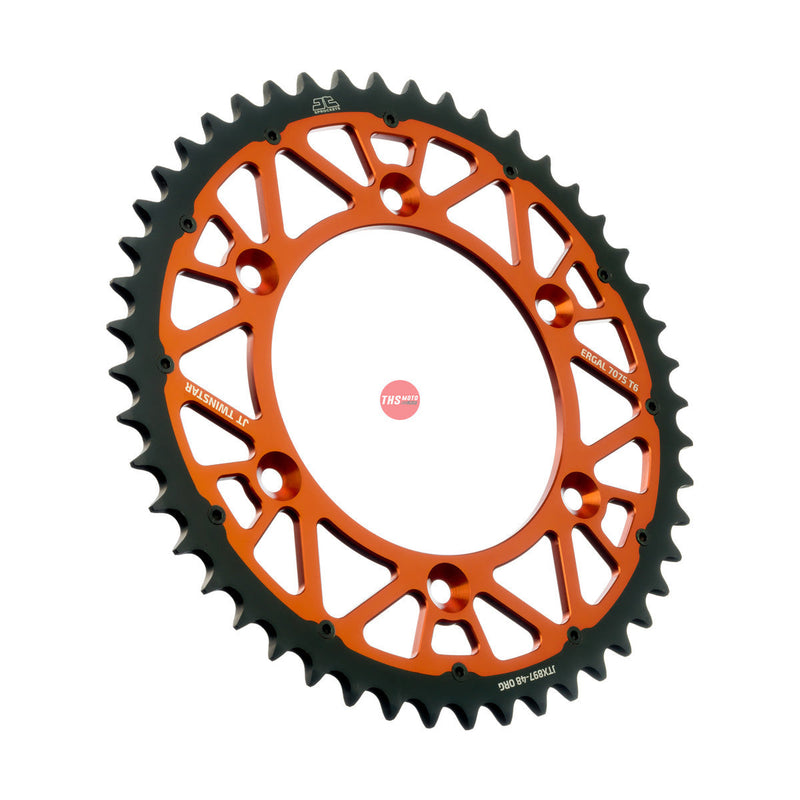 JT TwinStar Orange 48 Tooth Rear Motorcycle Sprocket JTX897.48ORG